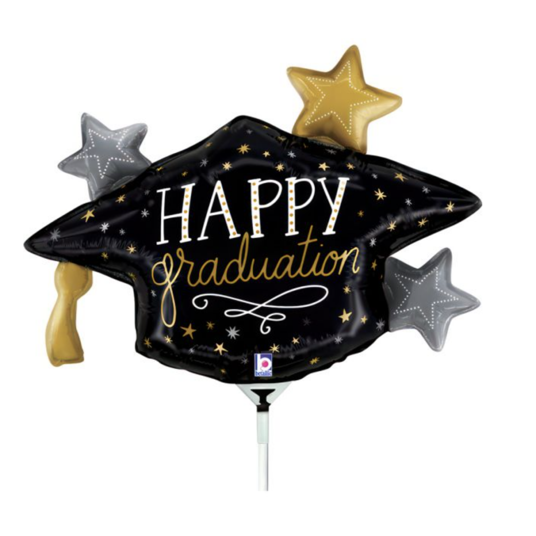 Балон за дипломиране „Happy graduation“ + дръжка